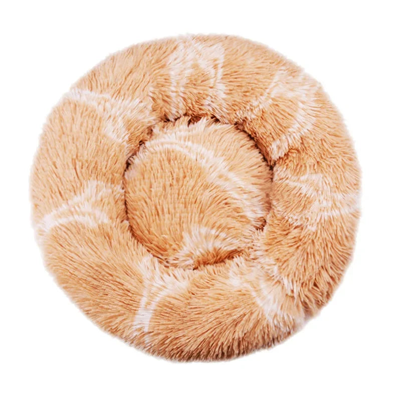 Calming Donut Pet Bed – Fluffy Cuddler