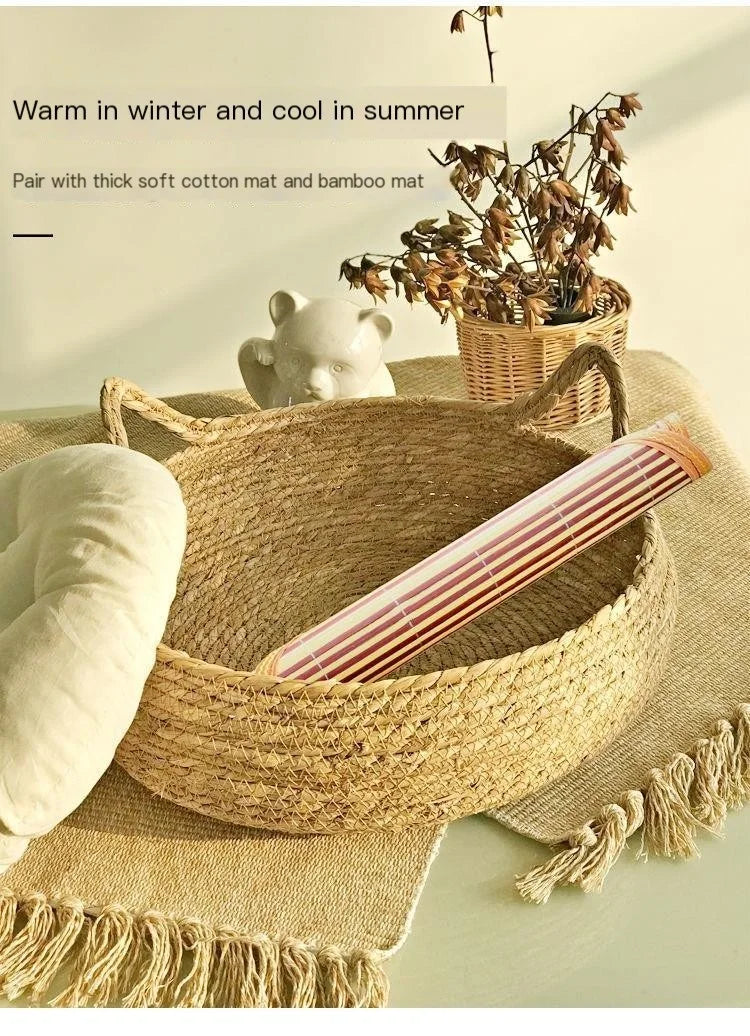 Handwoven Natural Vine Cat Basket