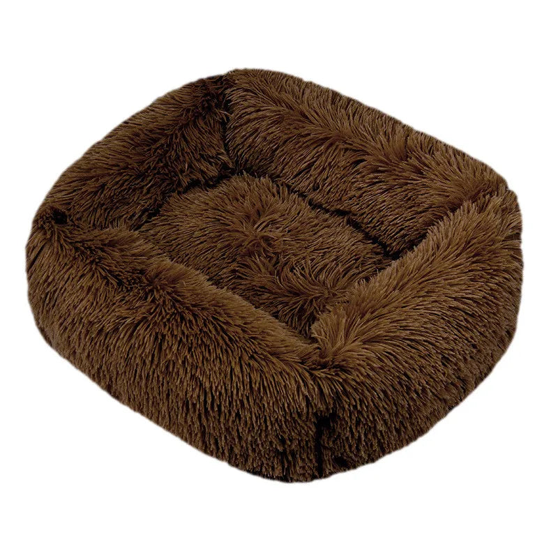 Plush Square Dog Bed – Anti-Anxiety