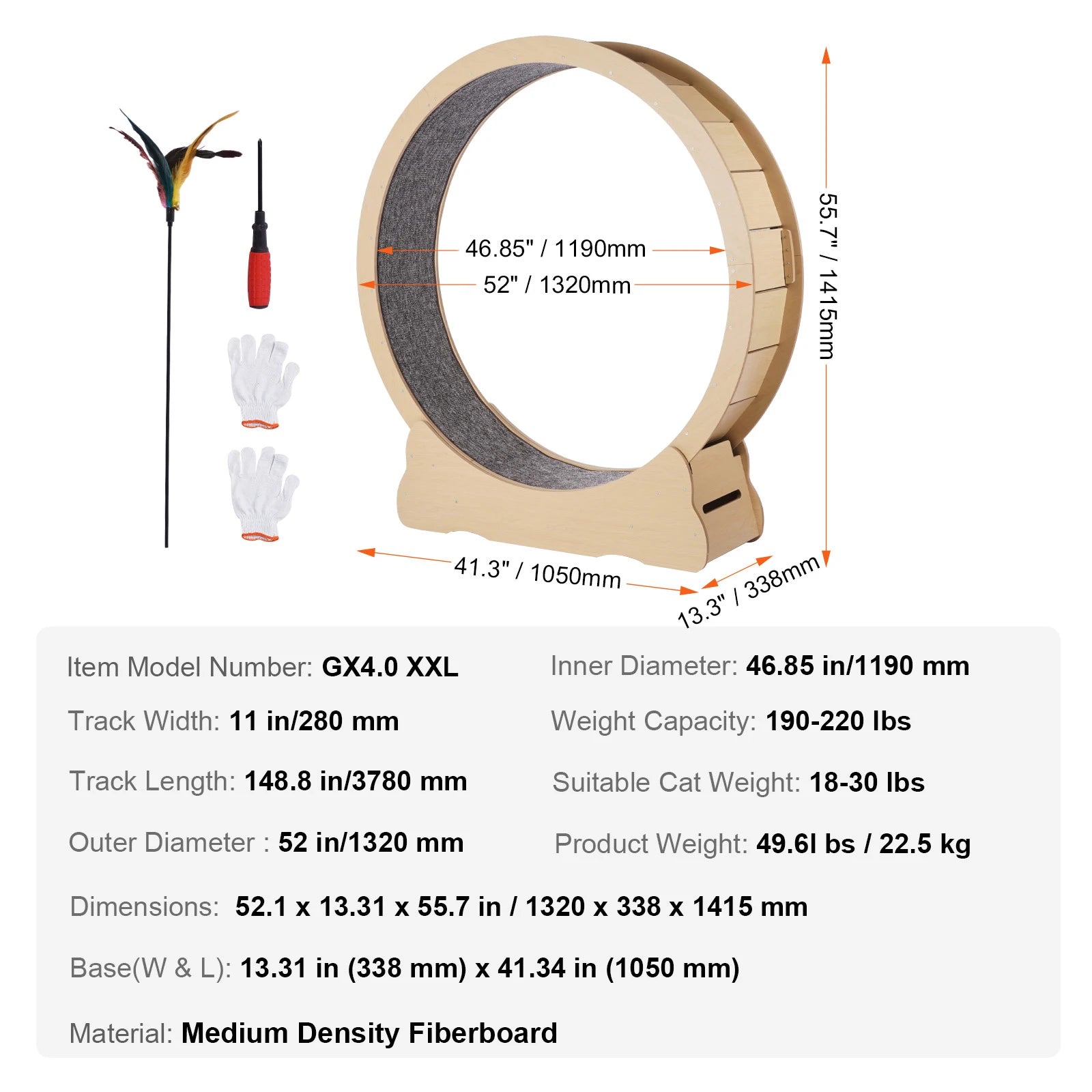 Wooden Cat Exercise Wheel – Indoor Fitness
