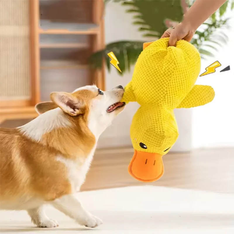 Squeaky Duck Plush Dog Toy