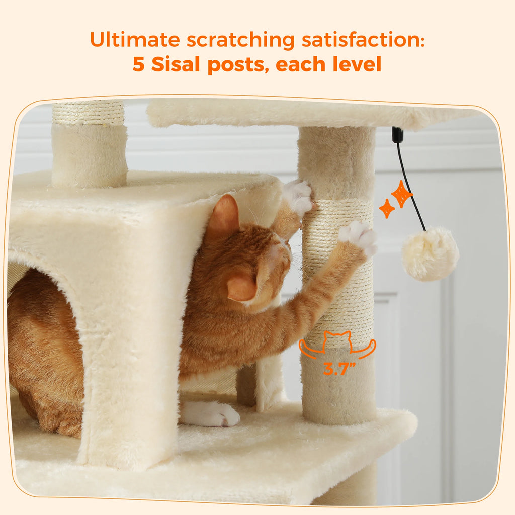 Premium Multi-Level Cat Tower with Hammock