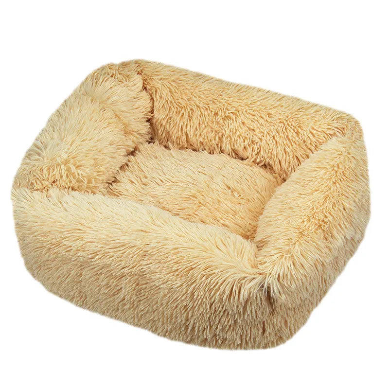 Plush Square Dog Bed – Anti-Anxiety