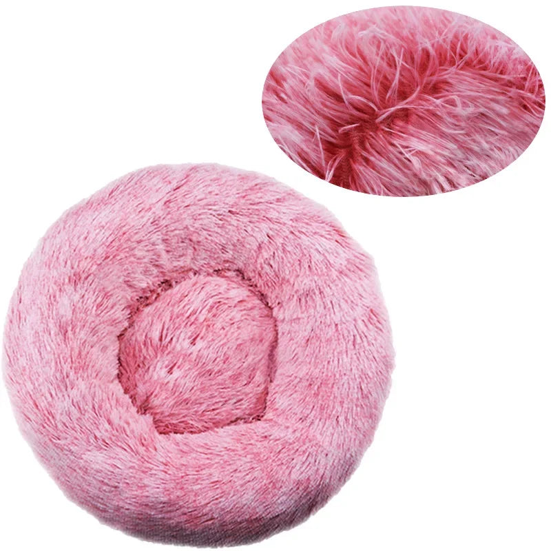 Calming Donut Pet Bed – Fluffy Cuddler