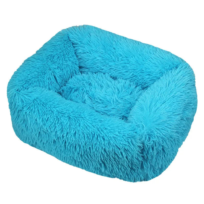 Plush Square Dog Bed – Anti-Anxiety