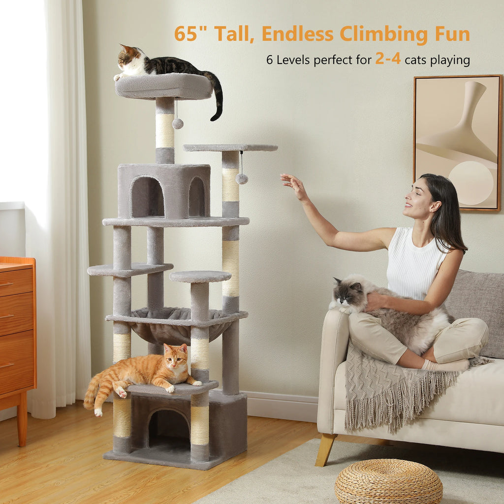 Premium Multi-Level Cat Tower with Hammock