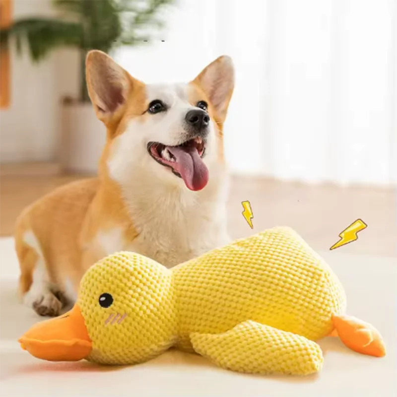 Squeaky Duck Plush Dog Toy