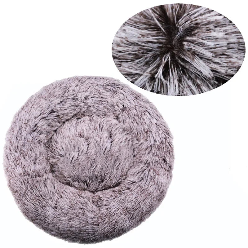Calming Donut Pet Bed – Fluffy Cuddler