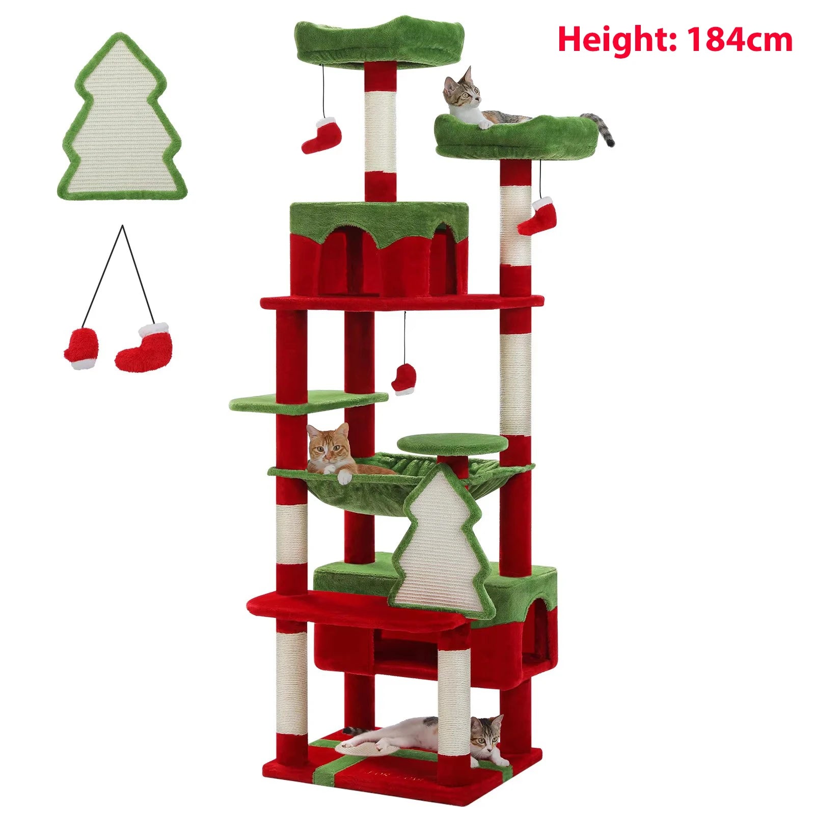 Premium Multi-Level Cat Tower with Hammock