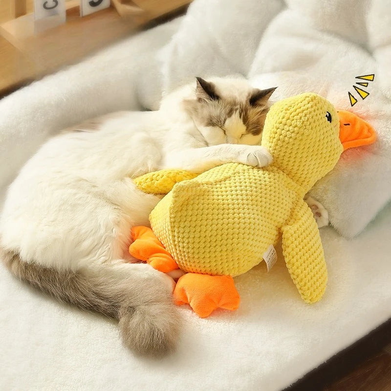 Squeaky Duck Plush Dog Toy