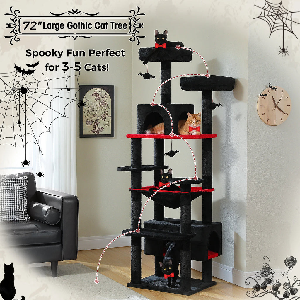 Premium Multi-Level Cat Tower with Hammock