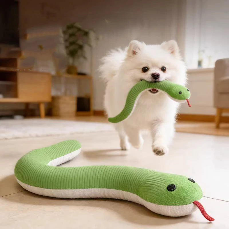 Squeaky Plush Dog Toy – Dino
