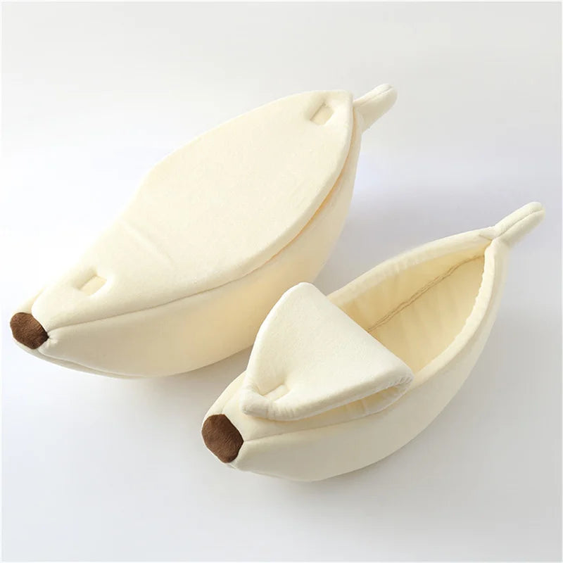 Banana-Shaped Novelty Cat Bed