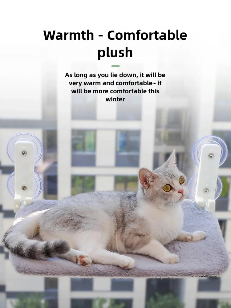 Foldable Window Cat Hammock – Suction Cups
