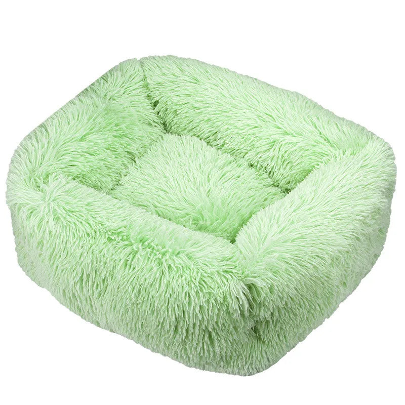 Plush Square Dog Bed – Anti-Anxiety