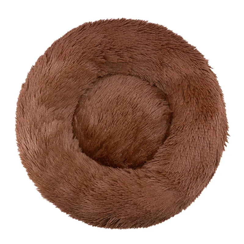 Calming Donut Pet Bed – Fluffy Cuddler