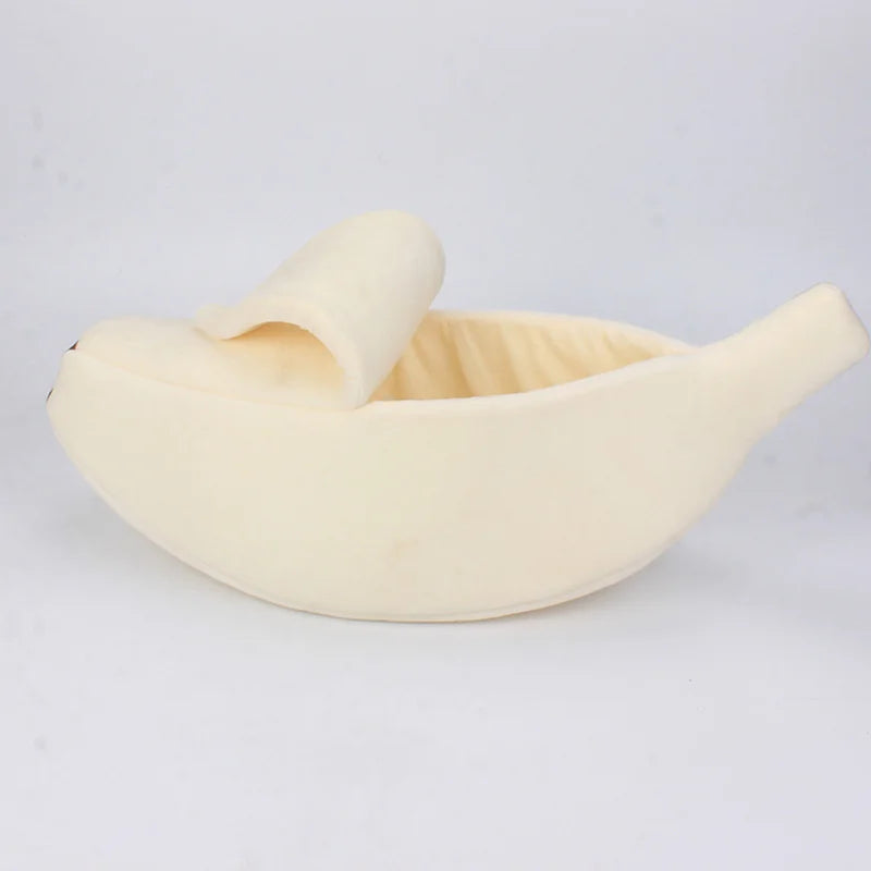 Banana-Shaped Novelty Cat Bed