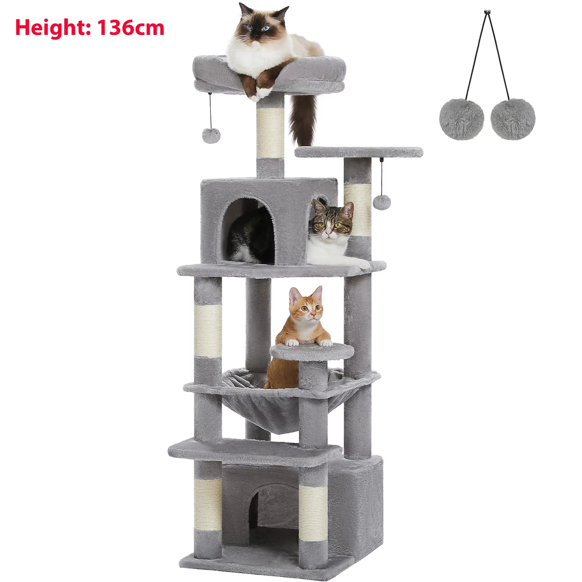 Premium Multi-Level Cat Tower with Hammock