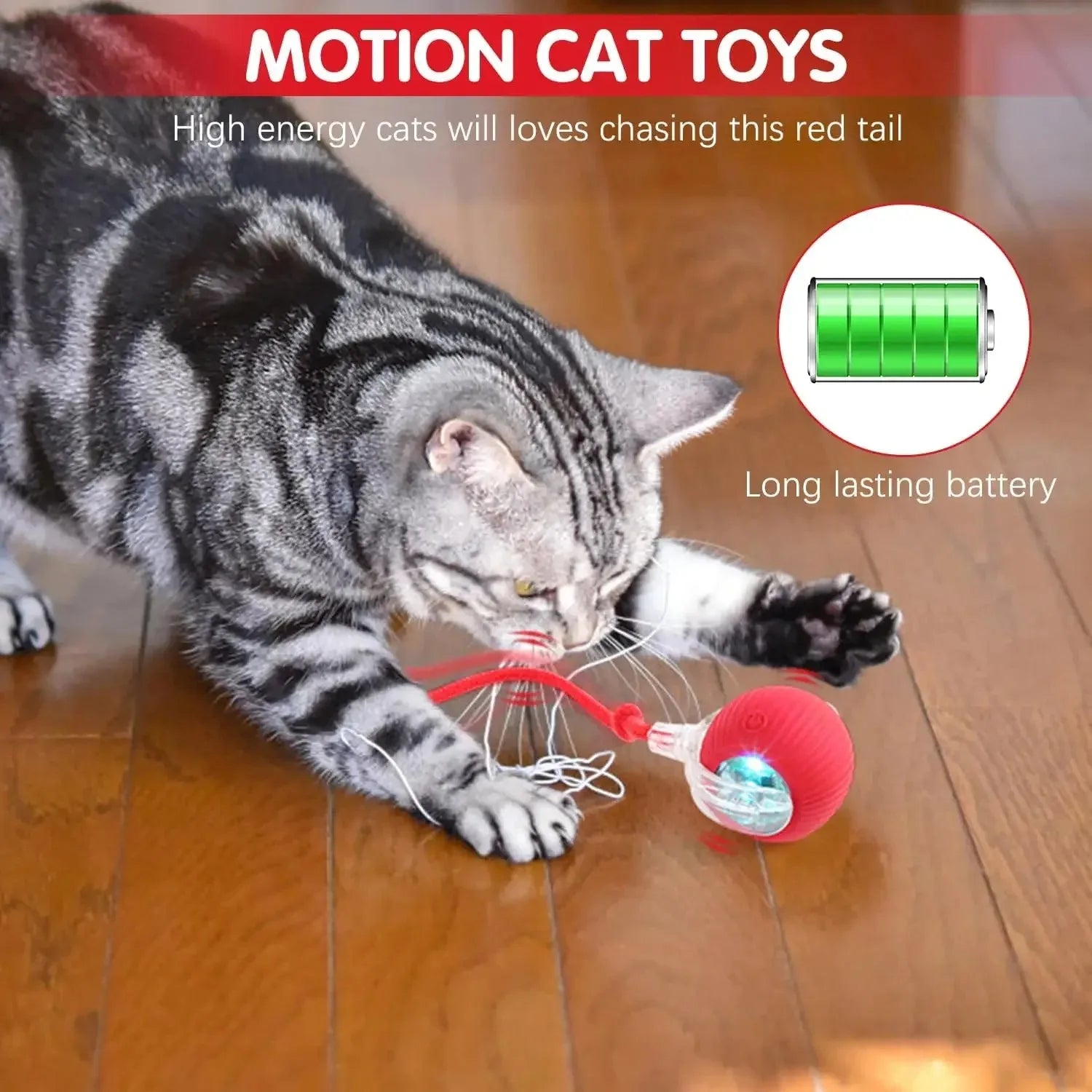 Smart Auto-Rolling Cat Ball – Rechargeable
