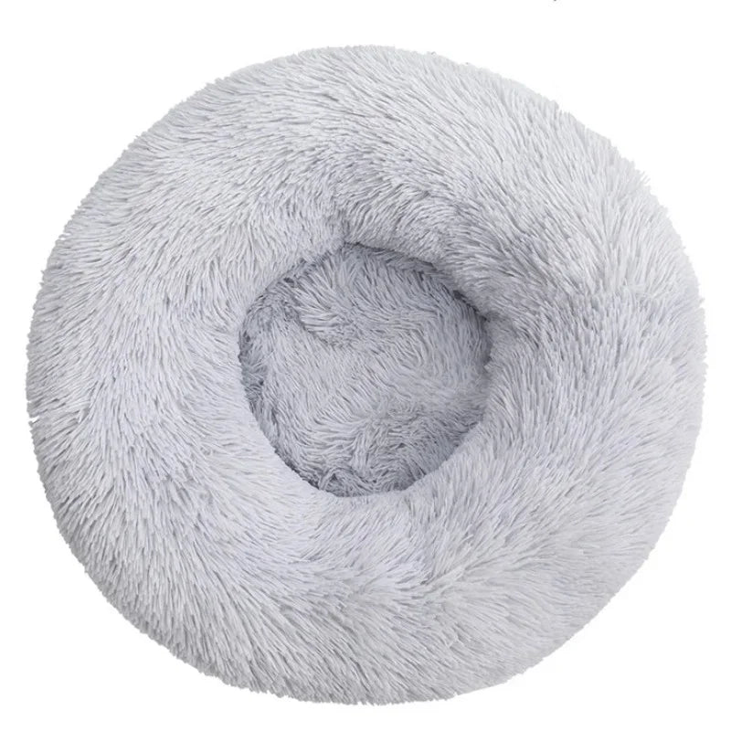 Calming Donut Pet Bed – Fluffy Cuddler