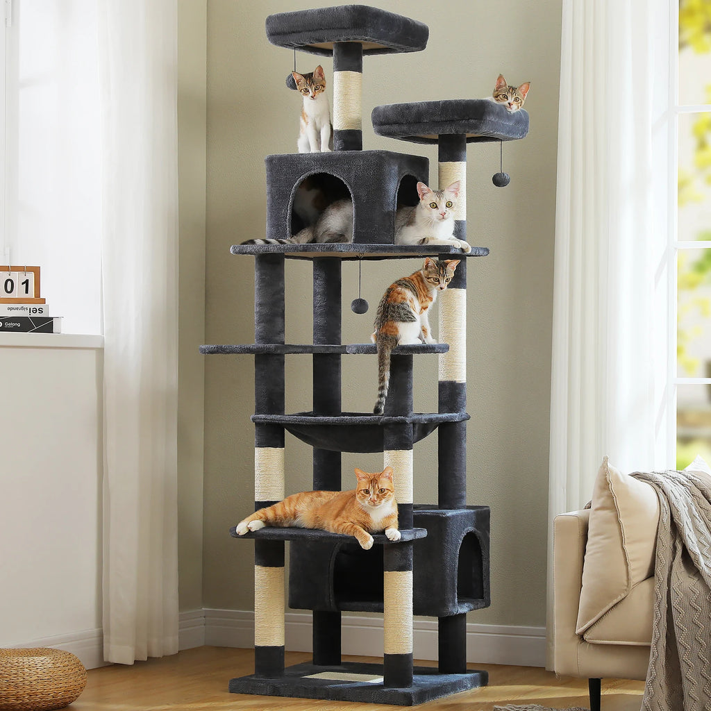 Premium Multi-Level Cat Tower with Hammock