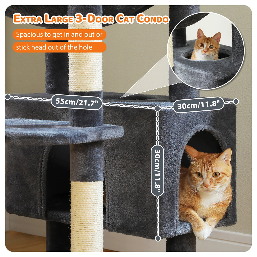 Premium Multi-Level Cat Tower with Hammock