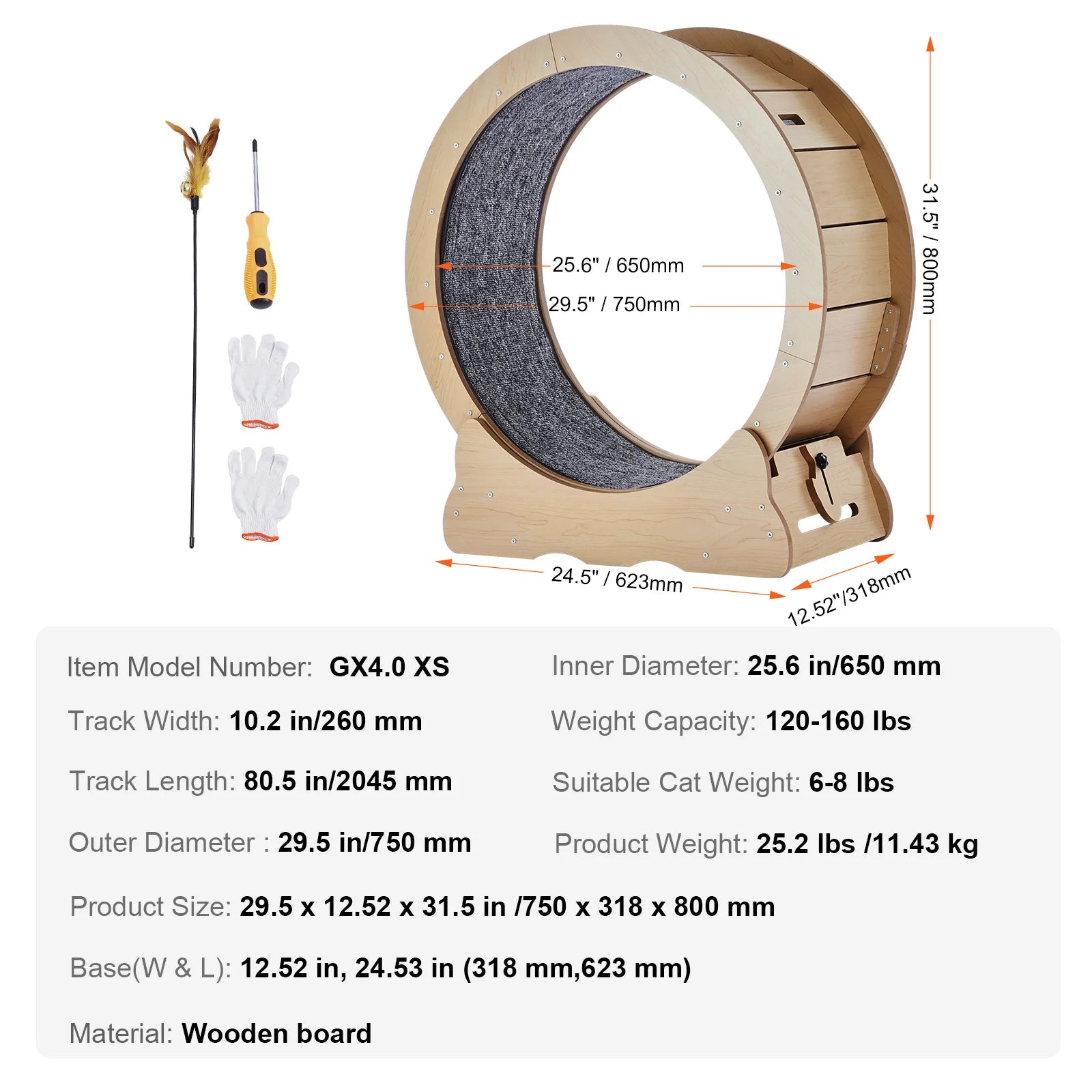 Wooden Cat Exercise Wheel – Indoor Fitness