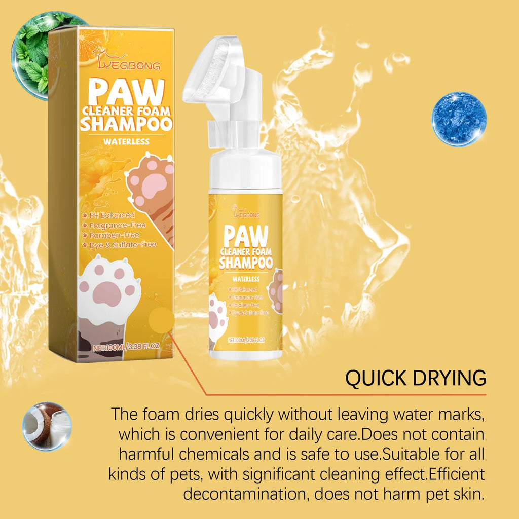 Pet Paw Foam Cleaner – No-Rinse