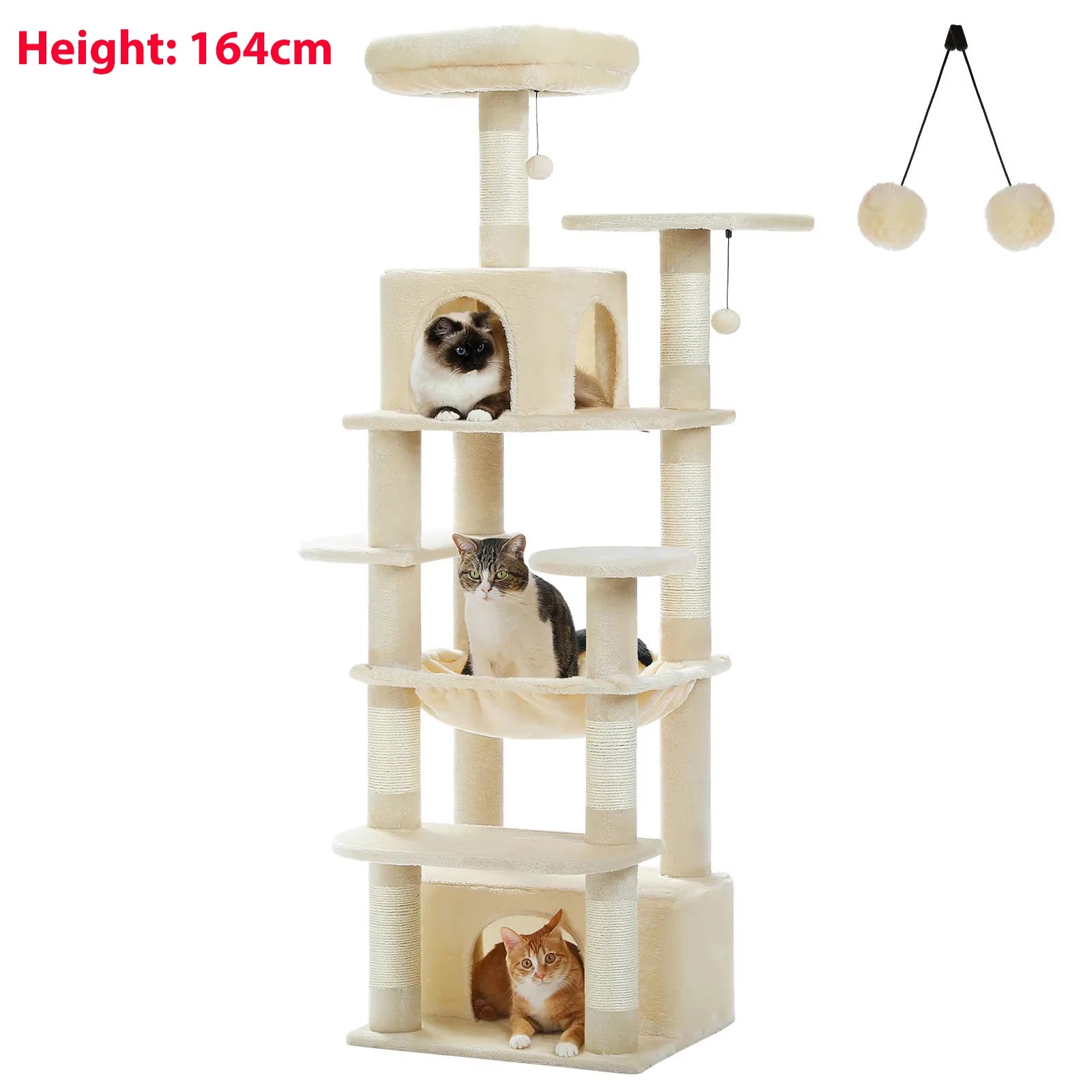 Premium Multi-Level Cat Tower with Hammock
