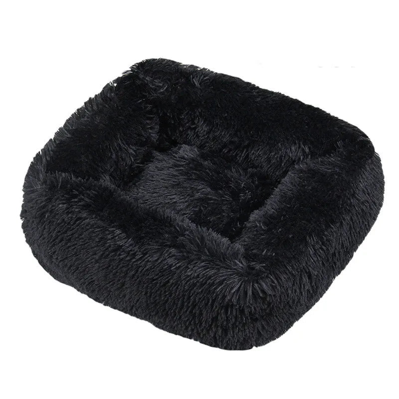 Plush Square Dog Bed – Anti-Anxiety