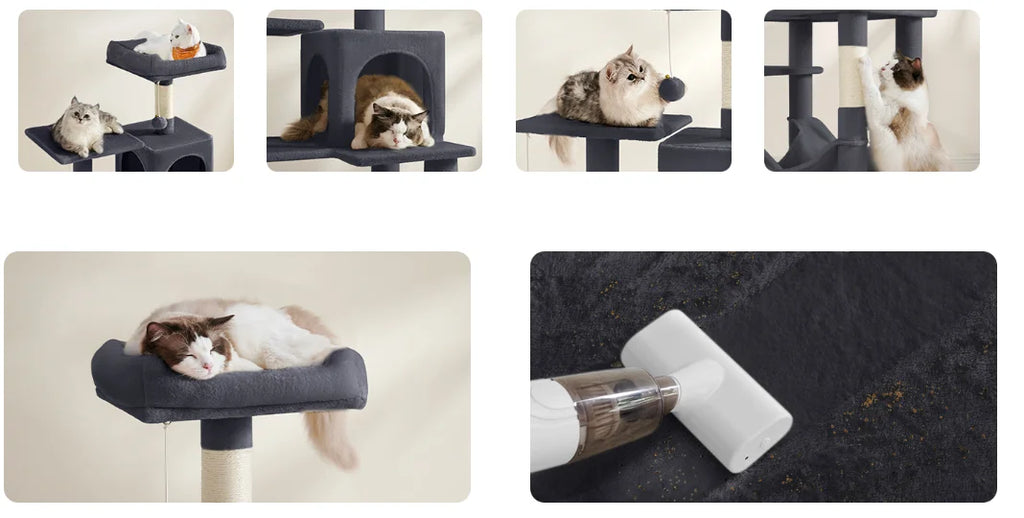 Feandrea Cat Tower 143 cm – 4 Scratching Posts