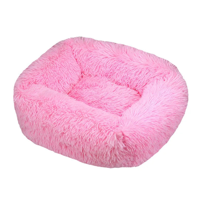 Plush Square Dog Bed – Anti-Anxiety
