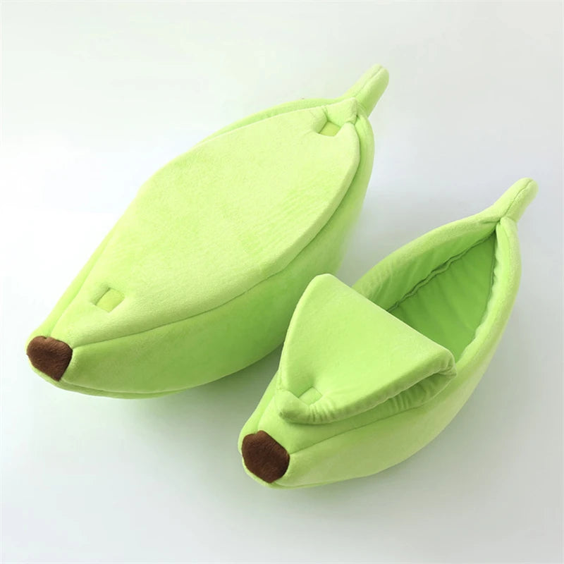 Banana-Shaped Novelty Cat Bed