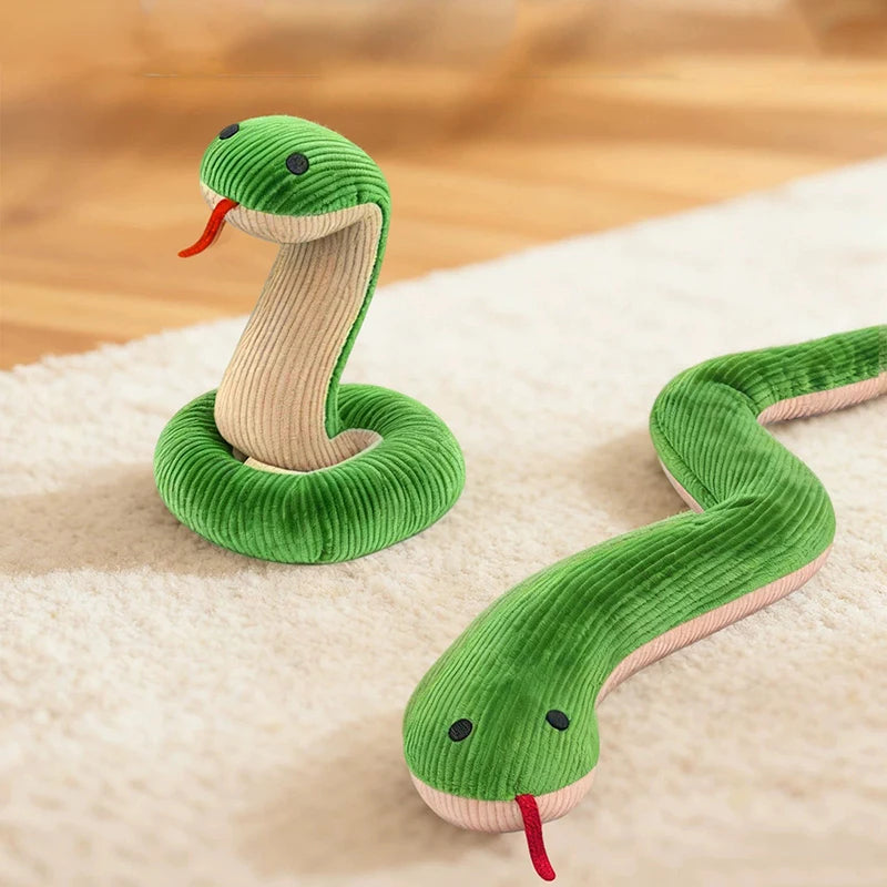 Squeaky Plush Dog Toy – Dino