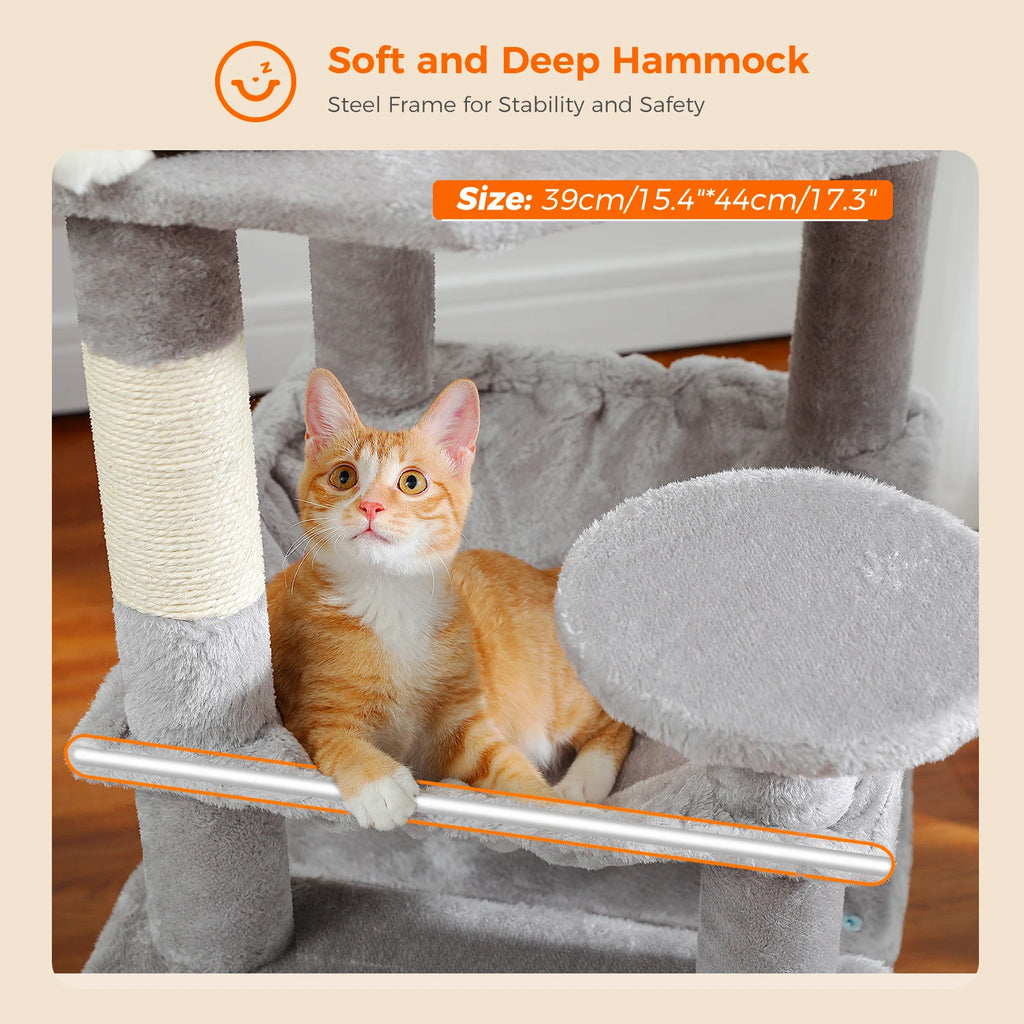 Premium Multi-Level Cat Tower with Hammock