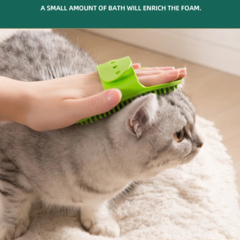 Soft Rubber Grooming & Bath Brush
