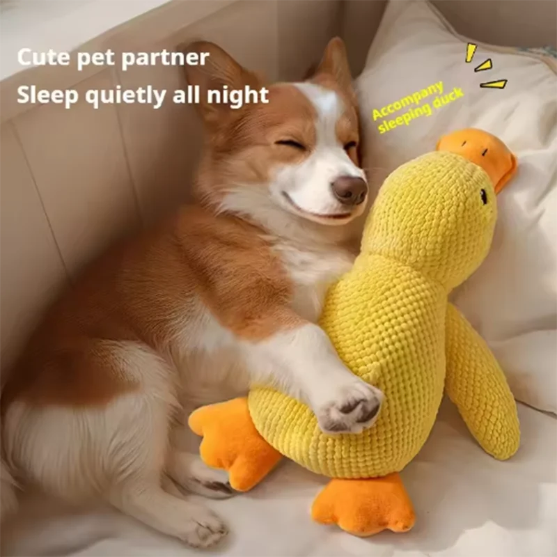 Squeaky Duck Plush Dog Toy