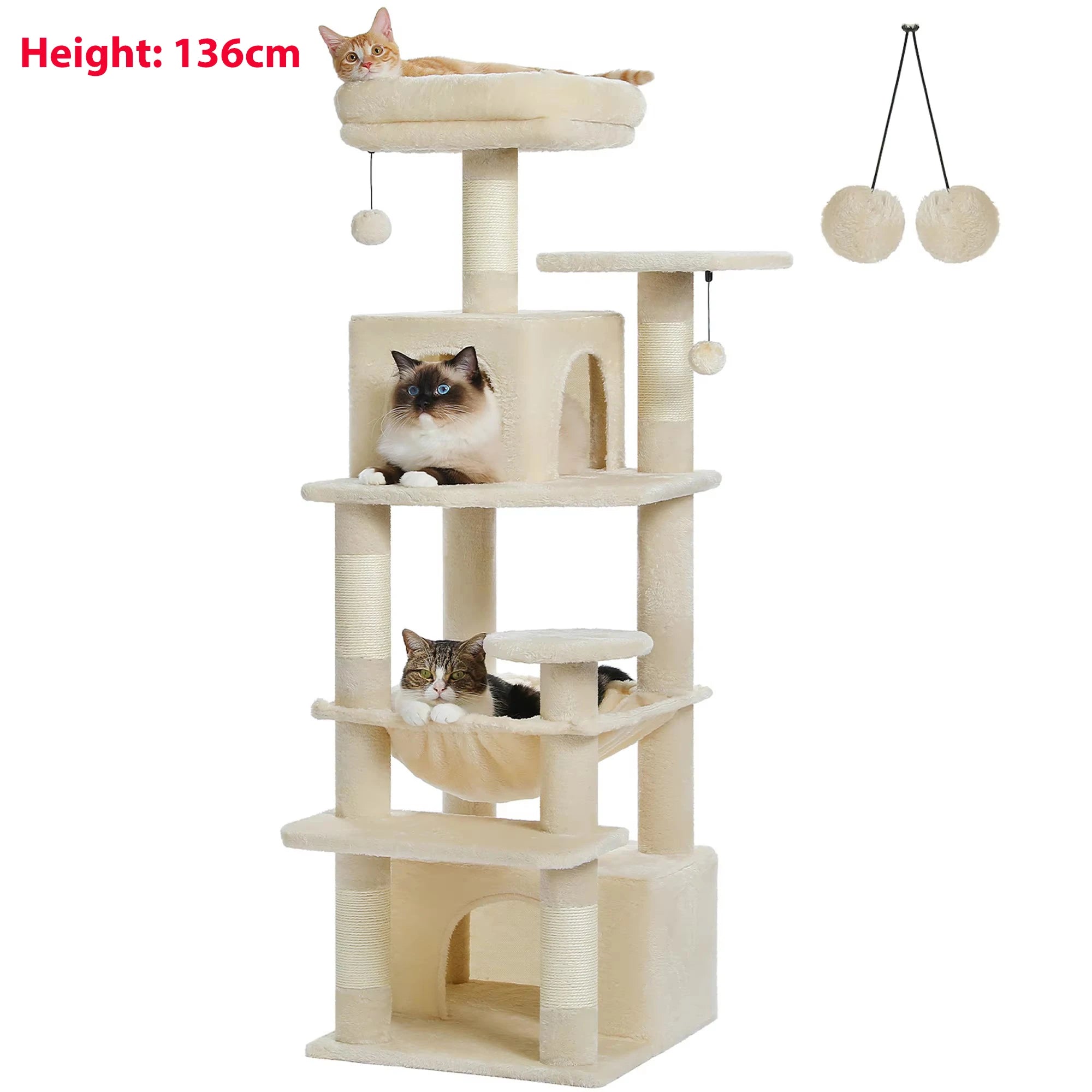 Premium Multi-Level Cat Tower with Hammock