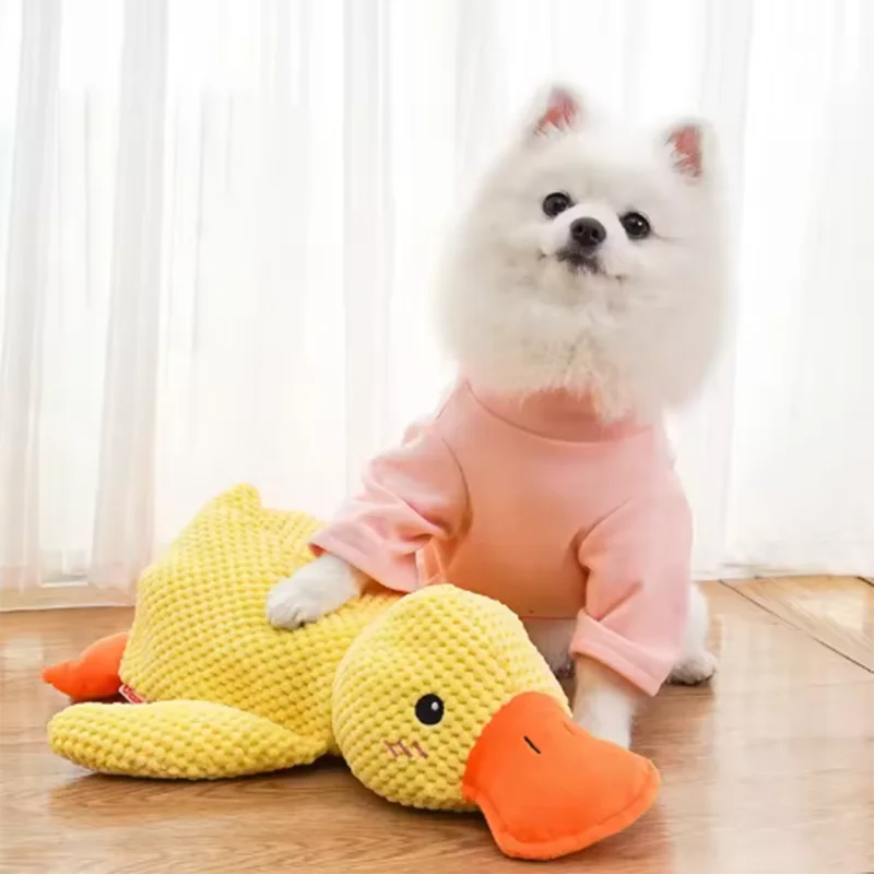 Squeaky Duck Plush Dog Toy
