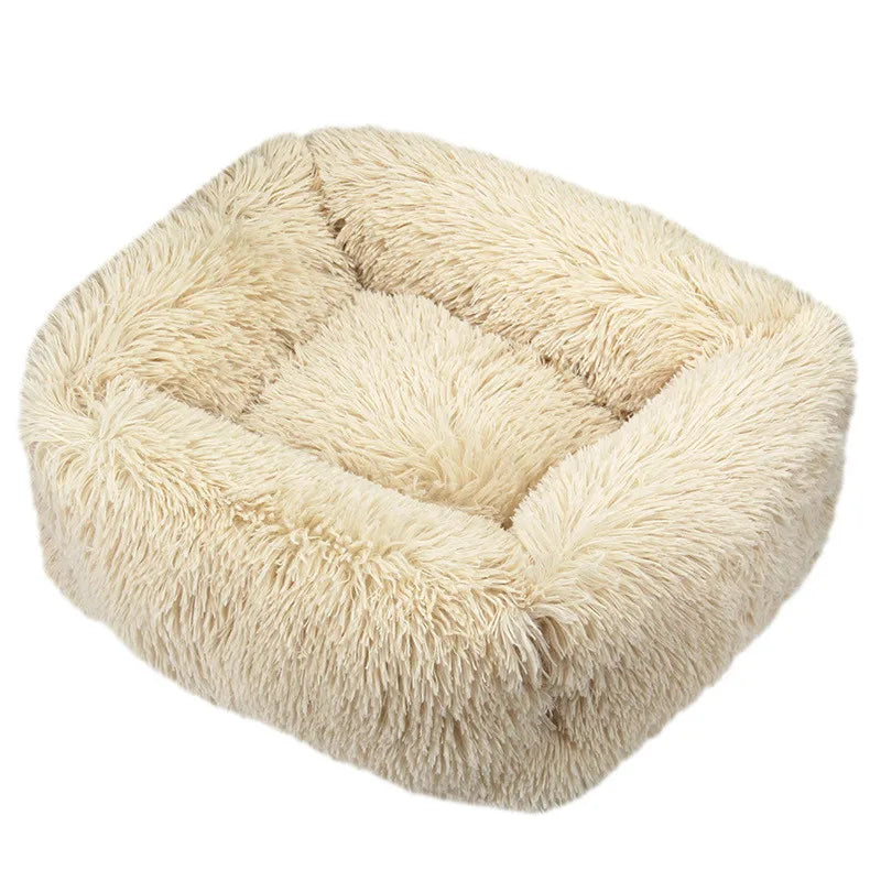 Plush Square Dog Bed – Anti-Anxiety