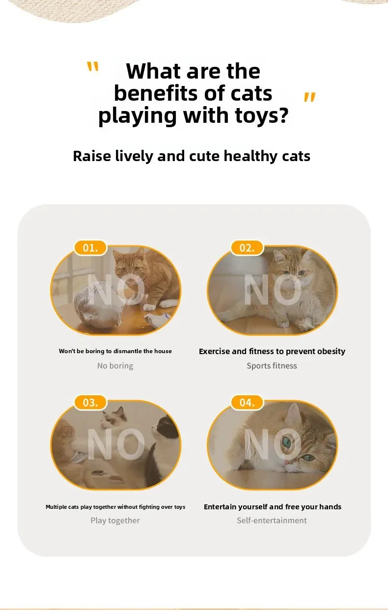Automatic Spinning Teaser Toy for Cats