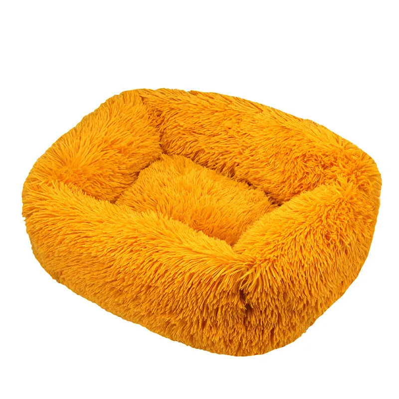 Plush Square Dog Bed – Anti-Anxiety