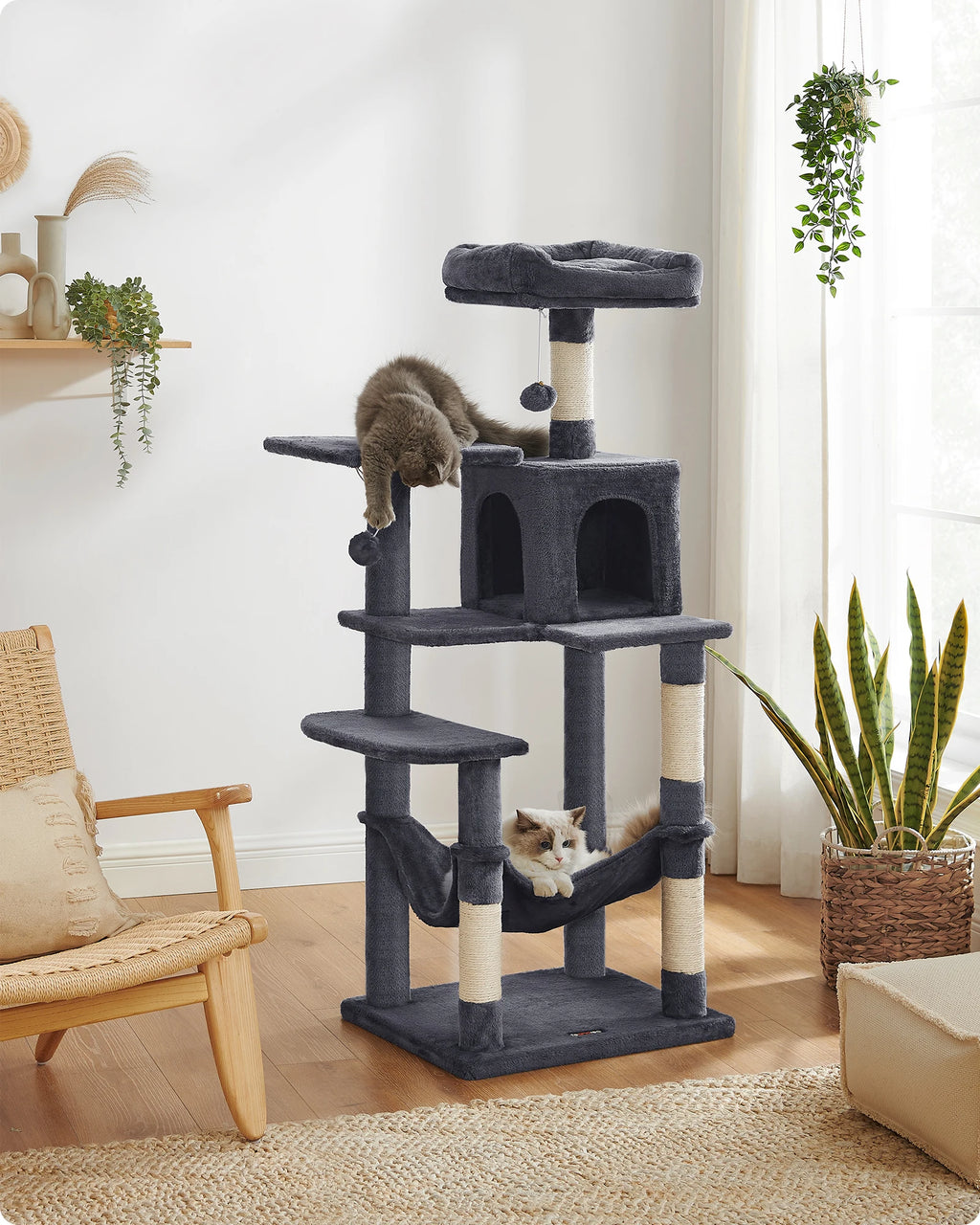 Feandrea Cat Tower 143 cm – 4 Scratching Posts