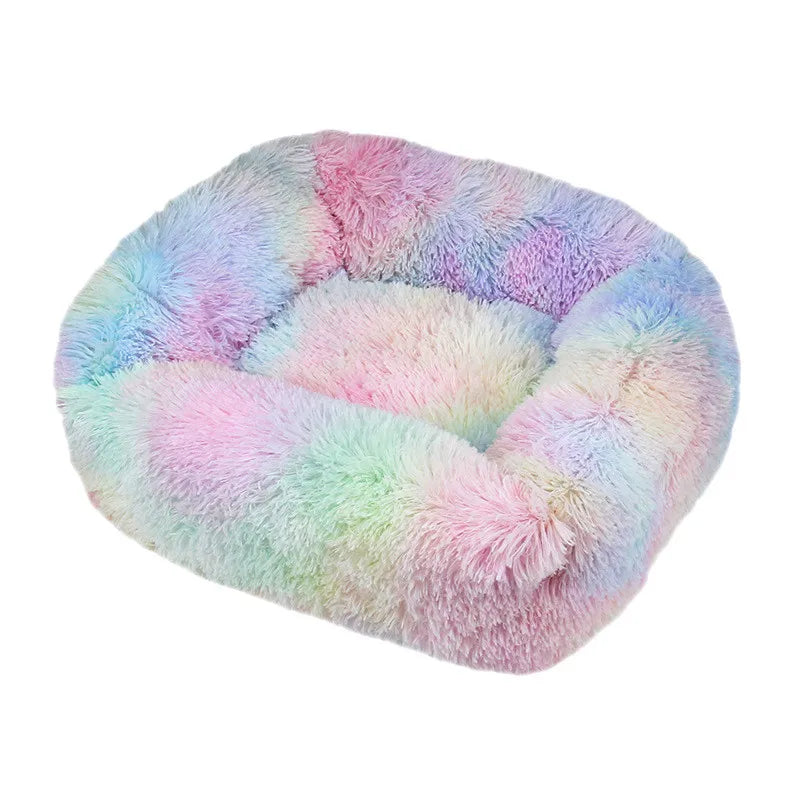 Plush Square Dog Bed – Anti-Anxiety