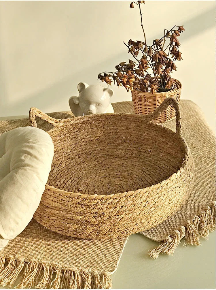 Handwoven Natural Vine Cat Basket