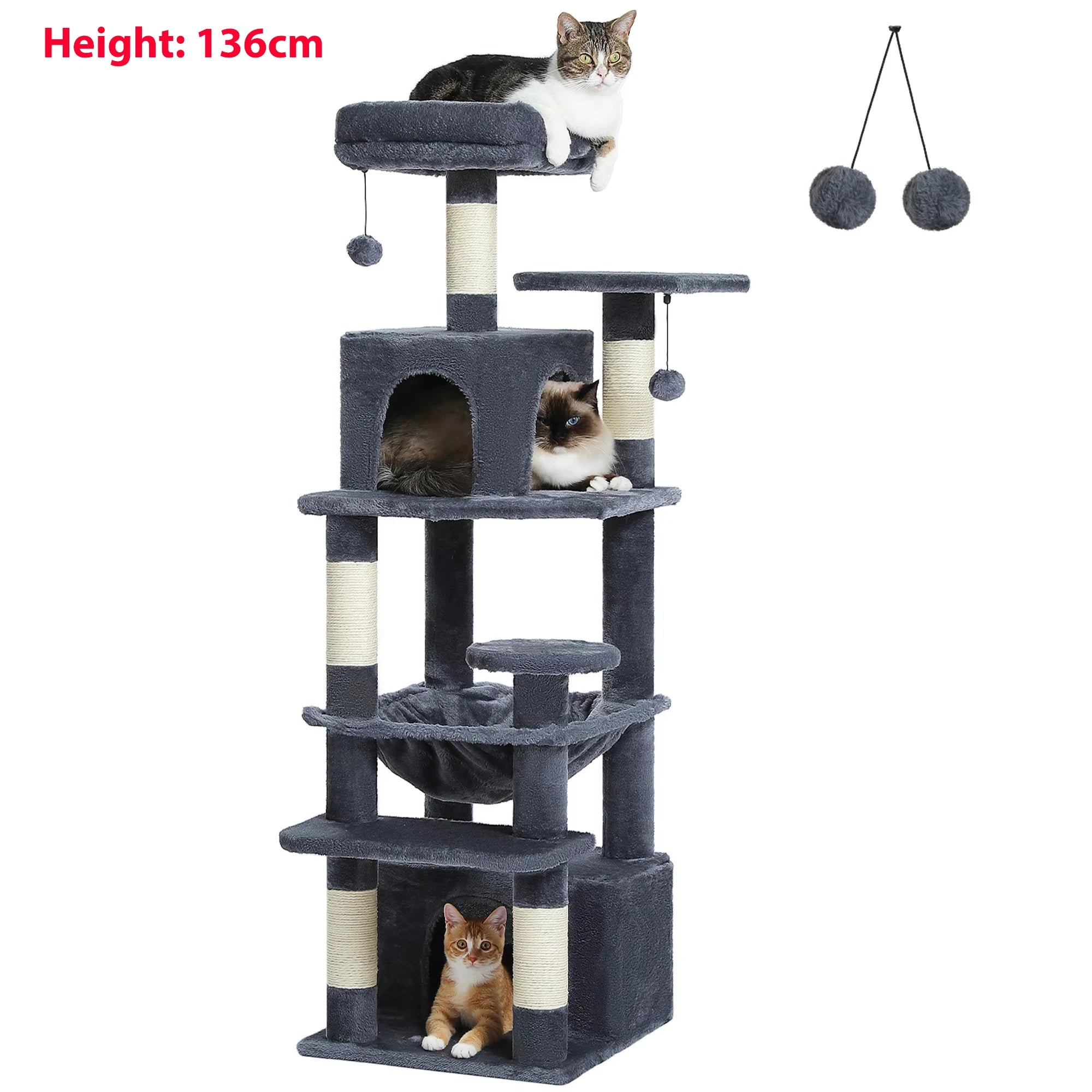 Premium Multi-Level Cat Tower with Hammock