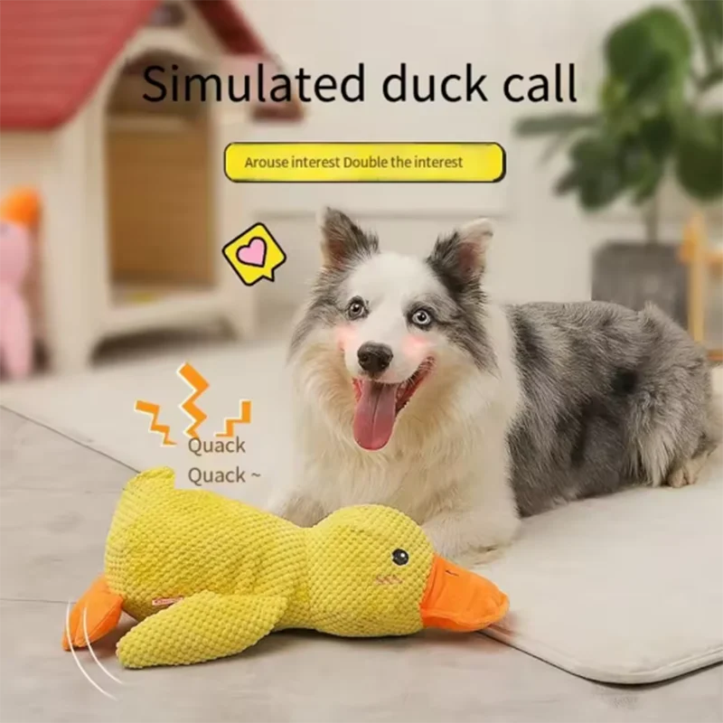 Squeaky Duck Plush Dog Toy