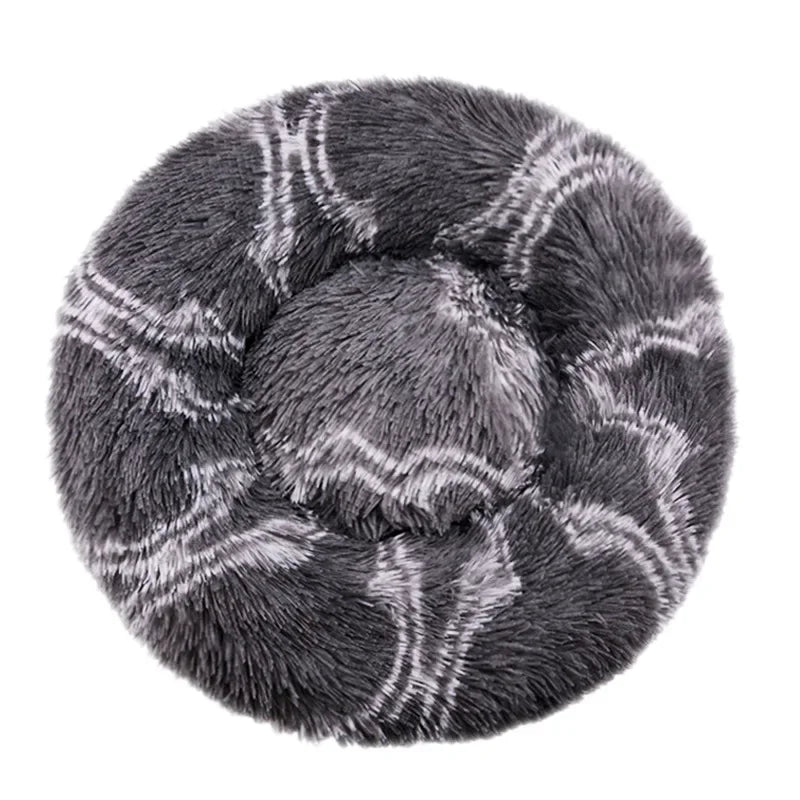 Calming Donut Pet Bed – Fluffy Cuddler