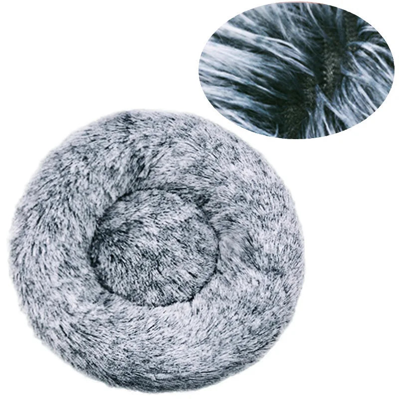 Calming Donut Pet Bed – Fluffy Cuddler