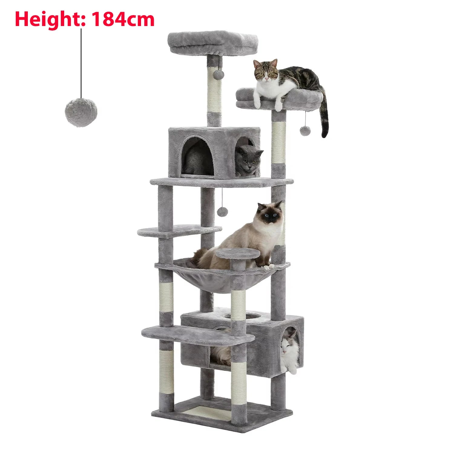 Premium Multi-Level Cat Tower with Hammock